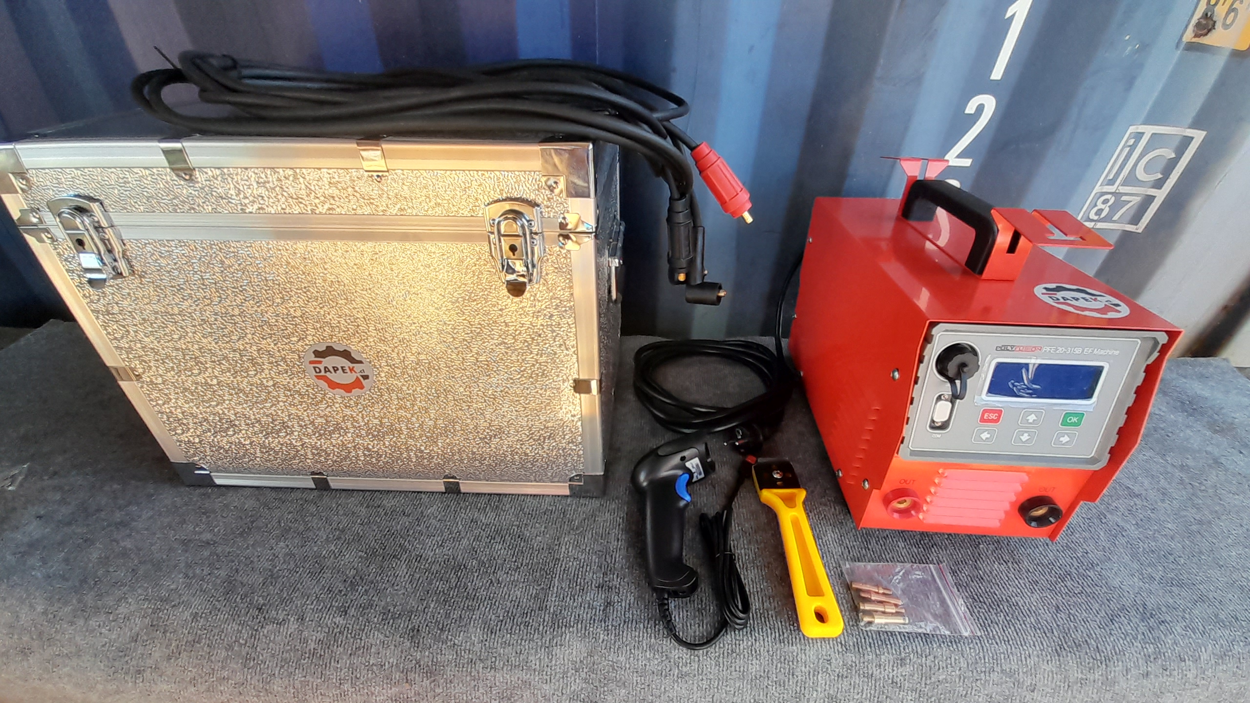 Electrofusora PFE 20-315mm MARCA DAPEK - POLYFUSION, incluye maleta traslado